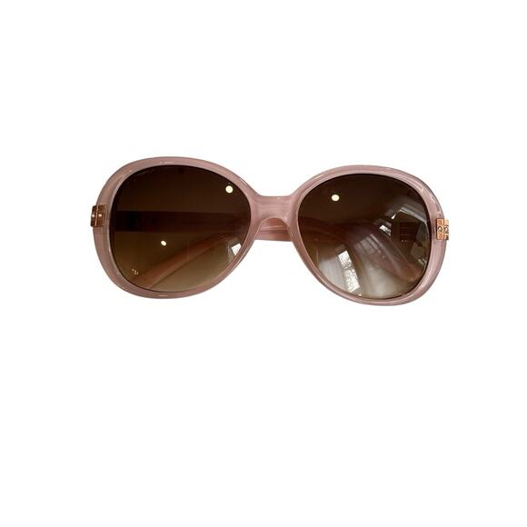 Vintage Kenneth Jay Lane KJL-41238 Blush Retro Sunglasses Jackie O Pink Bling
